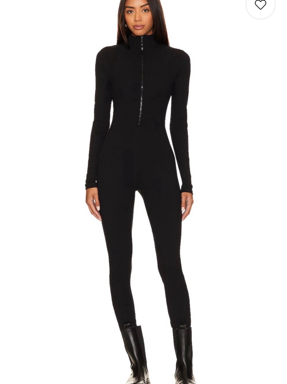 Bumpsuit The Bianca Turtleneck Jumpsuit Black Zip-Up Large